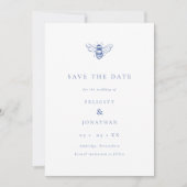 ブルーヴィンテージビー結婚フォト セーブザデート (正面)