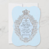 ブルーヴィンテージフェアリーターリープリンスパーティの招待状 招待状 (裏面)