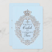 ブルーヴィンテージフェアリーターリープリンスパーティの招待状 招待状 (正面/裏面)