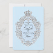 ブルーヴィンテージフェアリーターリープリンスパーティの招待状 招待状 (正面)