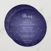 ブルーヴィンテージフェードスタースクエア/ラウンド メニュー (正面/裏面)