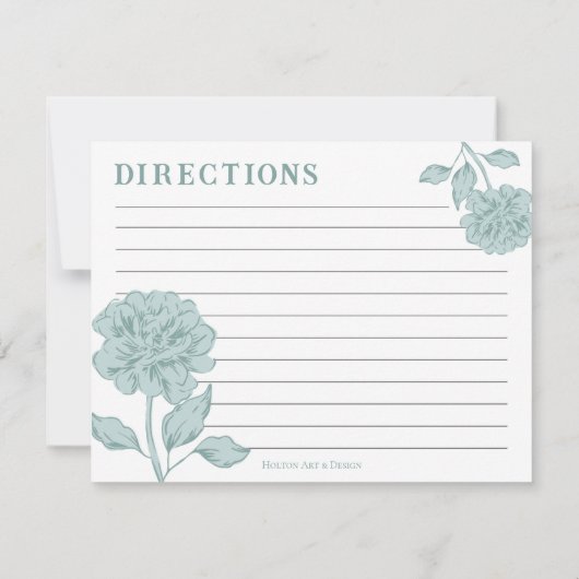 ブルーヴィンテージフローラレシピカード (裏面)