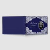 ブルーヴィンテージフローラレース記念葬式の写真 ゲストブック (全面)