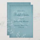 ブルーヴィンテージブライダルシャワー 招待状 (正面/裏面)