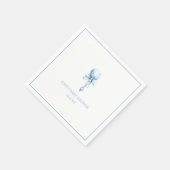 ブルーヴィンテージベビーガラガラ玩具子供部屋ベビーシャワー スタンダードカクテルナプキン (角)