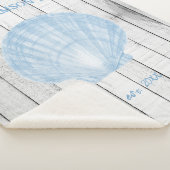 ブルーヴィンテージホタテ貝シェルパブランケット シェルパブランケット (3/4)