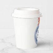 ブルーヴィンテージモノグラムクリスマスオーナメント紙Cu 紙コップ (右)