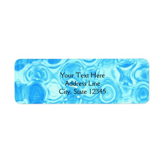 ブルーヴィンテージレトログラマーファッションサークルアート ラベル (正面)