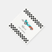 ブルーヴィンテージレースカーベビーシャワーナプキンス スタンダードカクテルナプキン (角)