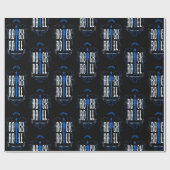 ブルーヴィンテージロックアンドロール ラッピングペーパー (フラット)