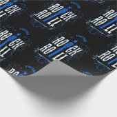 ブルーヴィンテージロックアンドロール ラッピングペーパー (角)