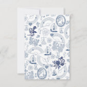 ブルーヴィンテージロマンスRSVPカード 出欠カード (裏面)