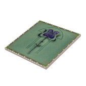 ブルーヴィンテージ新しいアートフラワーデザイン タイル (側面)