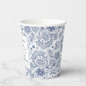 ブルーヴィンテージ第60回誕生日パーティー紙杯 紙コップ (左)