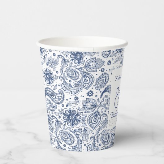 ブルーヴィンテージ第80回誕生日パーティー紙杯 紙コップ (右)