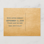 ブルーヴィンテージ蓄音機の日付はがきを保存 案内ポストカード (裏面)