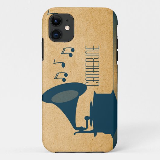ブルーヴィンテージ蓄音機BT ID iPhone 5ケース Case-Mate iPhoneケース (裏面)