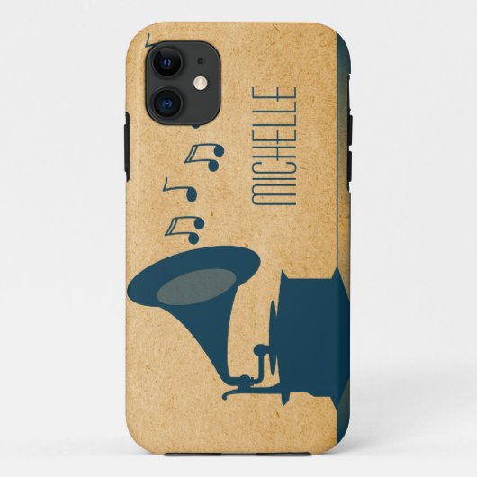 ブルーヴィンテージ蓄音機BT iPhone 5ケース Case-Mate iPhoneケース (裏面)