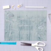 ブルーヴィンテージ蝶フローラ 薄葉紙 (クラフト)