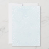 ブルーヴィンテージ雪だるまボーイクリスマス1st誕生日 招待状 (裏面)