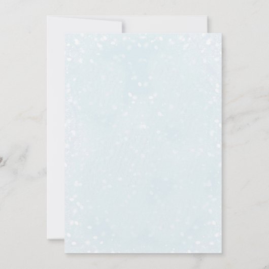 ブルーヴィンテージ雪だるまボーイ冬1st誕生日 招待状 (裏面)