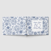 ブルーヴィンテージ80thバースデーパーティーゲストブック ゲストブック (全面)