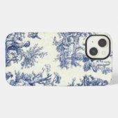 ブルーヴィンテージ トワル iPhoneケース (裏面横)