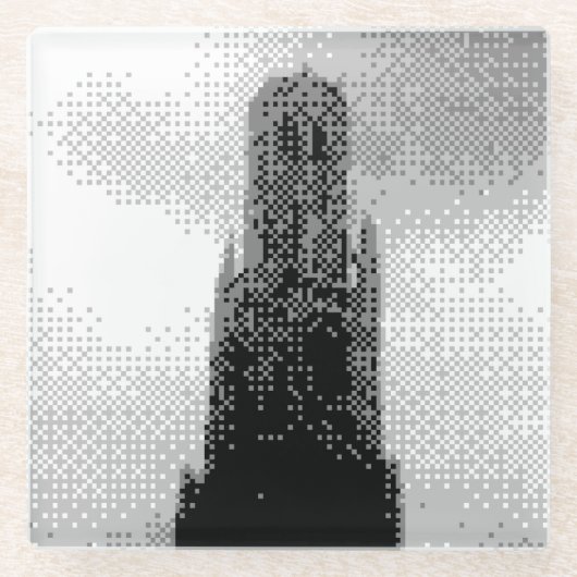 ブルーージュの鐘楼 ガラスコースター (正面)