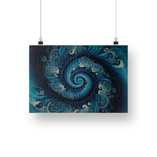 ブルー万華鏡のように千変万化するパターン1014ピースジグソーパズル ジグソーパズル