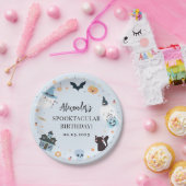 ブルー不気味誕生日紙プレート ペーパープレート (パーティー)