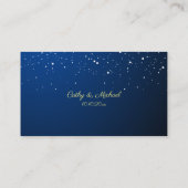 ブルー中国のの星の夜の二重の幸せ プレイスカード (裏面)