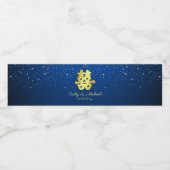 ブルー中国のス結婚の雪片の二重の幸福 ペットボトルラベル (シングルラベル)