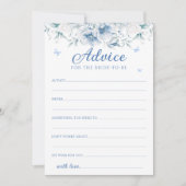 ブルー中国の&ホワイトウィーズ&アドバイスカード 招待状 (正面)