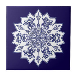 ブルー中国マンデラ タイル