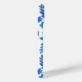 ブルー中国手描き花柄&モノグラム Case-Mate iPhoneケース (裏面 / 右)