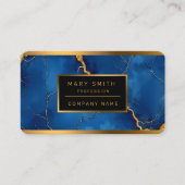 ブルー人気がある王室の金ゴールドマーブルコレクション 名刺 (正面)