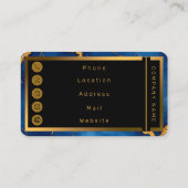 ブルー人気がある王室の金ゴールドマーブルコレクション 名刺 (裏面)