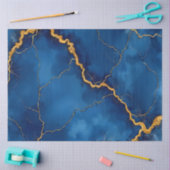 ブルー人気がある王室の金ゴールドマーブルコレクション 薄葉紙 (クラフト)