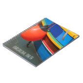 ブルー伝統的イエローストライプの魚釣りボートマルタ ノートブック (左側)