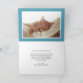 ブルー伝統的フェアアイルニットクリスマスフォト シーズンカード (内部)