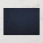 ブルー伝統的金ゴールドトワかわいらしルラグジュアリー結婚ズ 案内ポストカード (裏面)