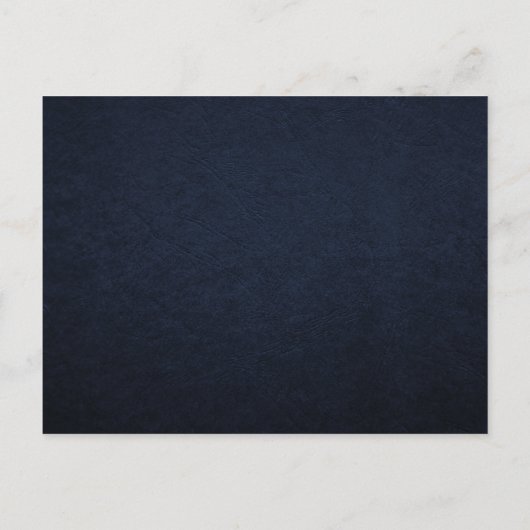 ブルー伝統的金ゴールドトワかわいらしルラグジュアリー結婚ズ 案内ポストカード (裏面)