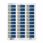 ブルー住所 シール自然ビーチシェルロック ラベル (フルシート)