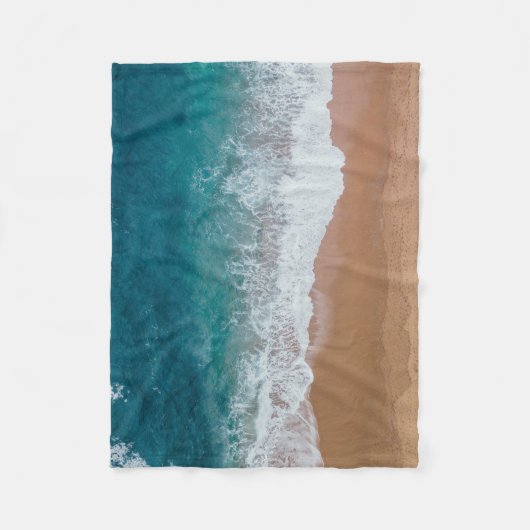 ブルー体水 フリースブランケット (正面)