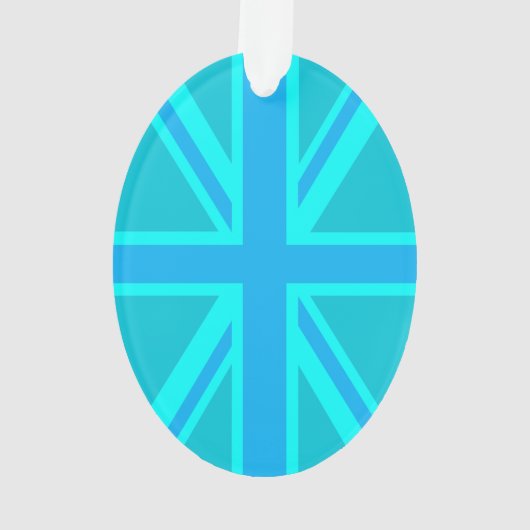 ブルー保アクアCalmとテキスト結合ジャック オーナメント (裏面)