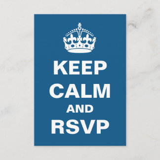 ブルー保アム結婚式RSVP 出欠カード