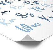 ブルー保育園アルファベットABC学習ポスター ポスター (角)