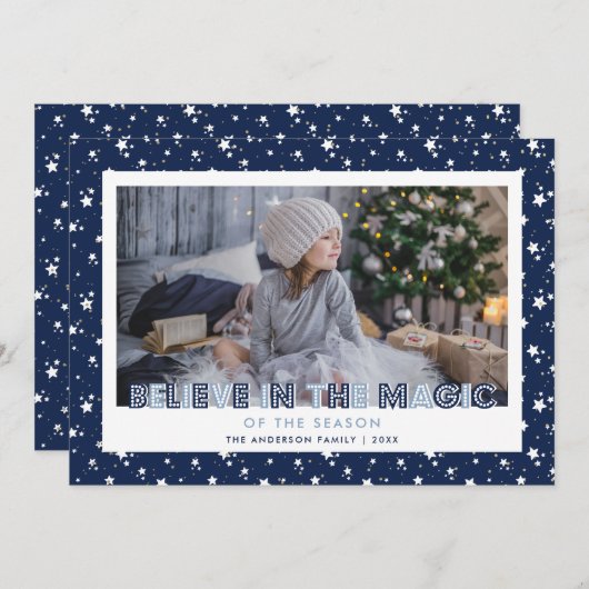 ブルー信じインザ魔法星写真 シーズンカード (正面/裏面)