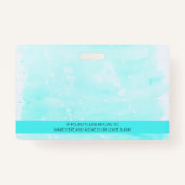 ブルー写真ロゴドクターナース病院スタッフID バッジ (裏面)