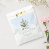 ブルー冬のベビーその冷たい外の赤ちゃんシャワー フェイバーバッグ (封をした状態)